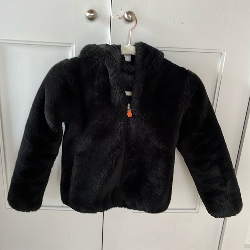 Save the Duck girls black reversible coat size 8